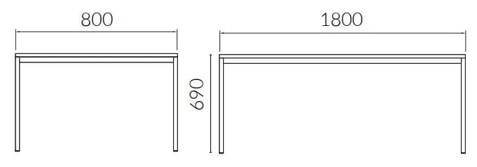 Прямоугольный стальной стол ALMA DESIGN ARCH-00122438 - Вид №10