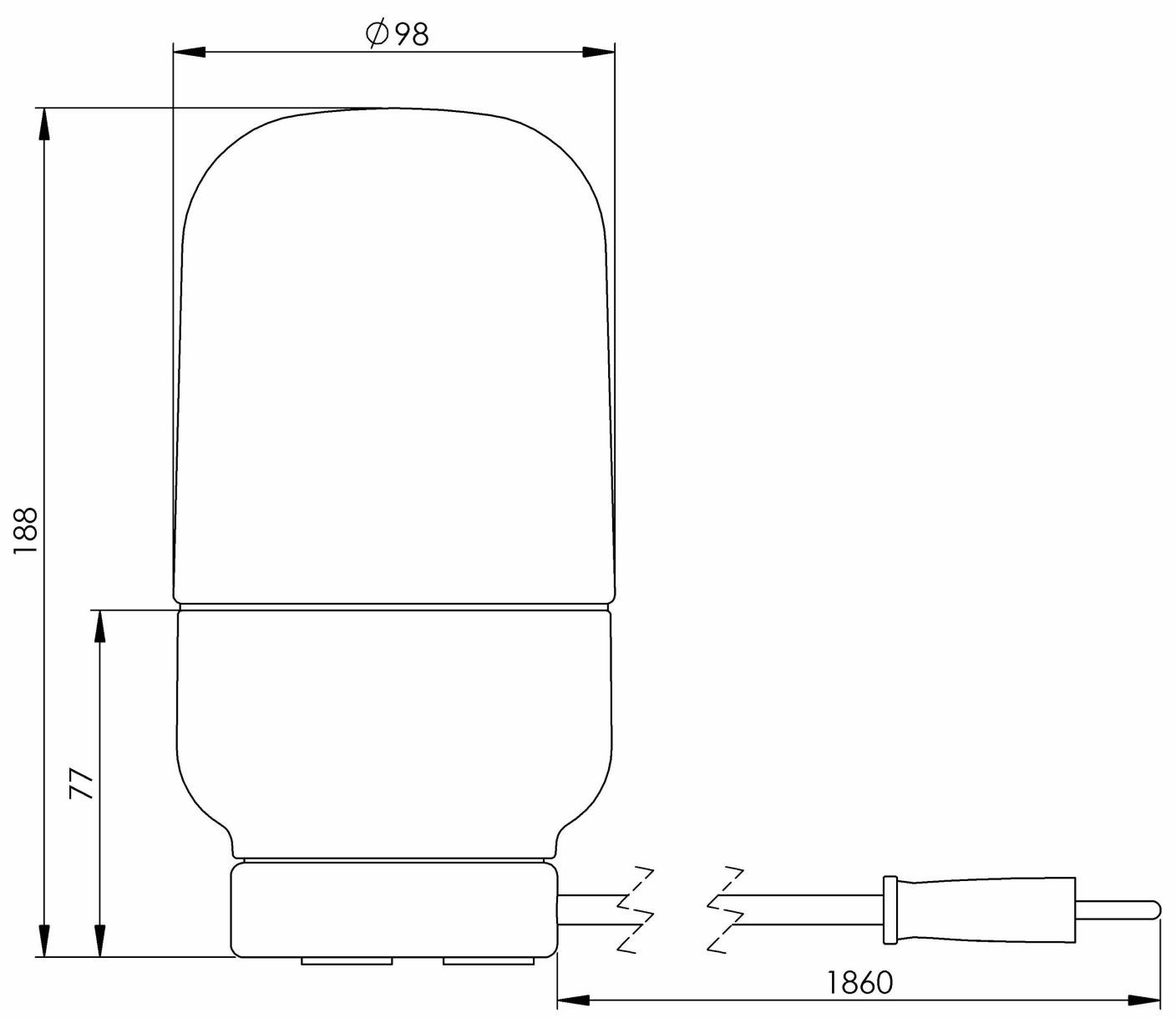 Фарфоровая и стеклянная настольная лампа Ifö Electric Ohm ARCH-00048760 - Вид №2