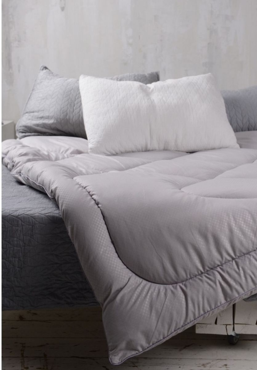 90587592 Одеяло ОВА холлофайбер 205х140см цвет серый STLM-0296643 SN TEXTILE