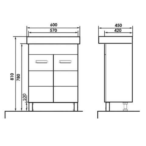 O-mebel напольная тумба Таис-М венге Белый ORANGE sun-id-1517175 - Вид №2