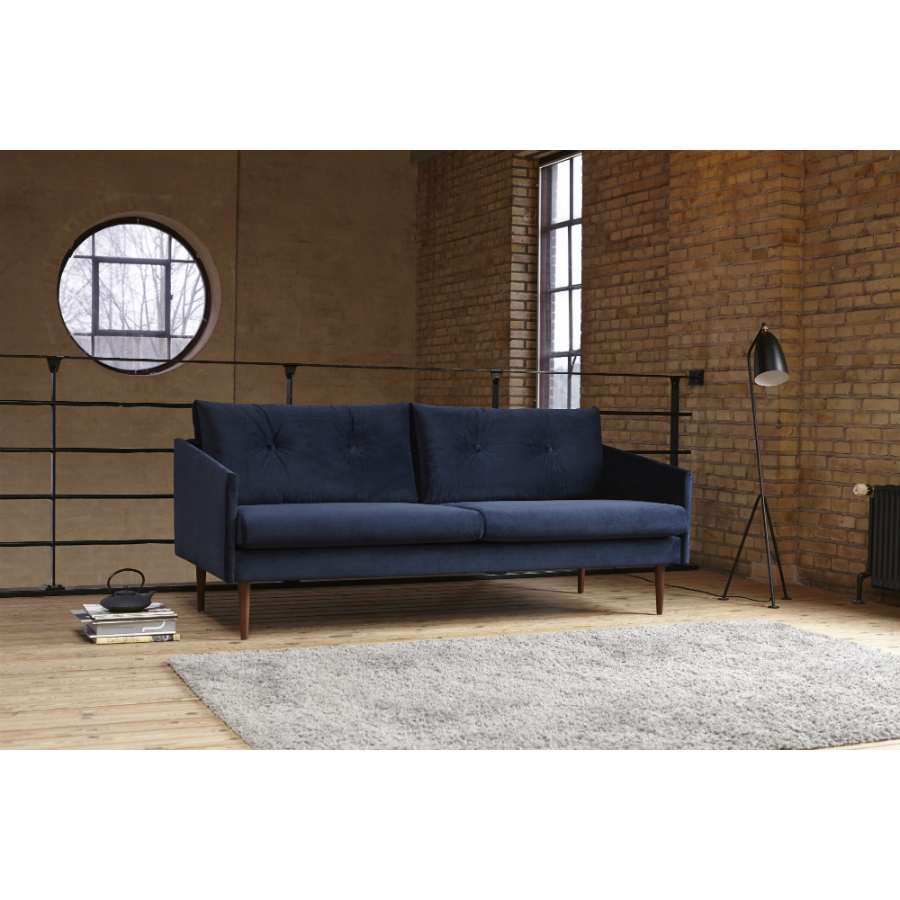 Диван трехместный Anton с ножками из дуба/грецкого ореха, темно-песочный Kragelund 3750324244 - Вид №1