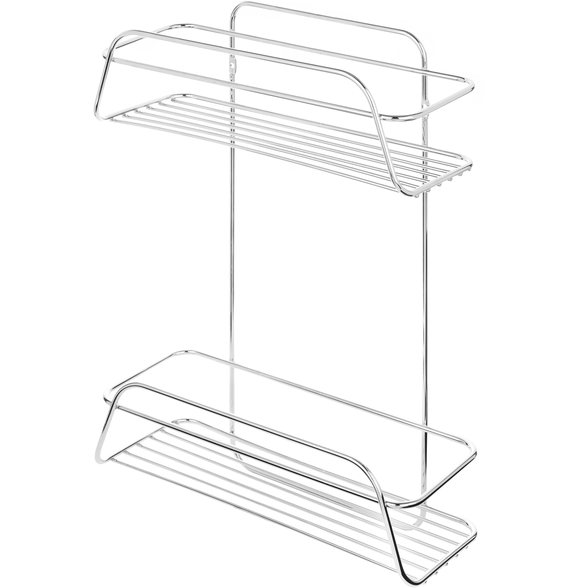 82484980 Полка двухъярусная прямая 28х12х38 см цвет хром Модулус Santreyd 