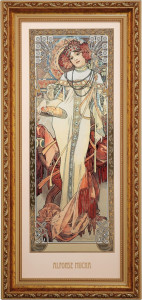 10651612 Goebel Картина "Осень1900"27*57 Фарфор