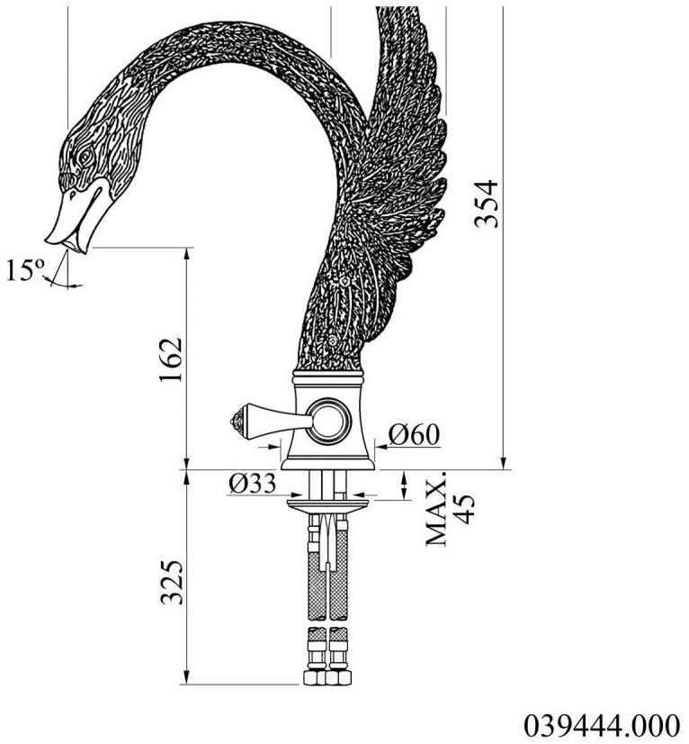 Bronces Mestre Смеситель для раковины, однорычажный Antartica swan sun-id-1385388 - Вид №1