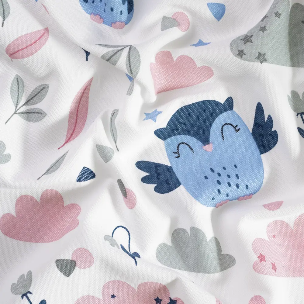 Штора на ленте Совы 160x260 см цвет синий GARDEN STLM-2104492 - Вид №4