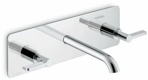 newform Смеситель для умывальника настенный на 3 отверстия с тарелкой Blink chic 71021e - 71021e