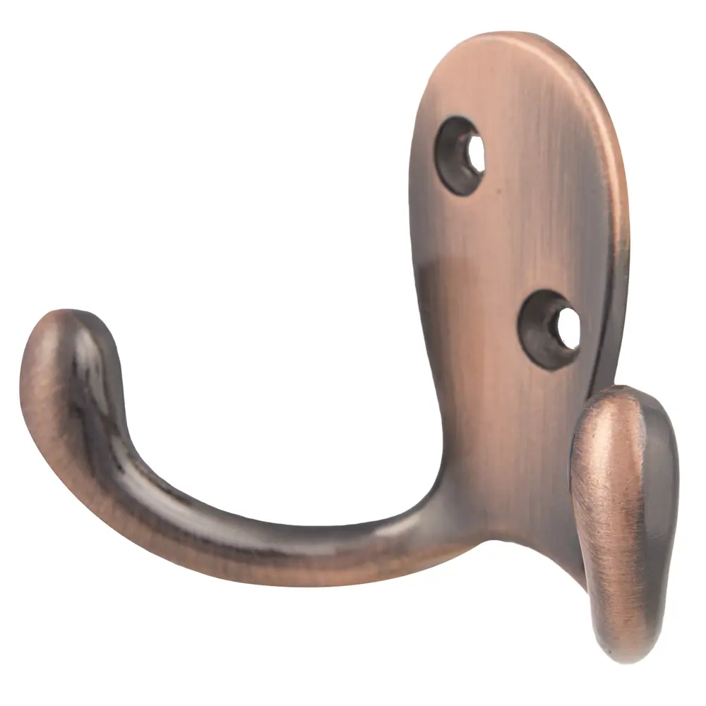 Крючок двухрожковый Модерн, металл, цвет медный LAMPLANDIA STLM-2186413