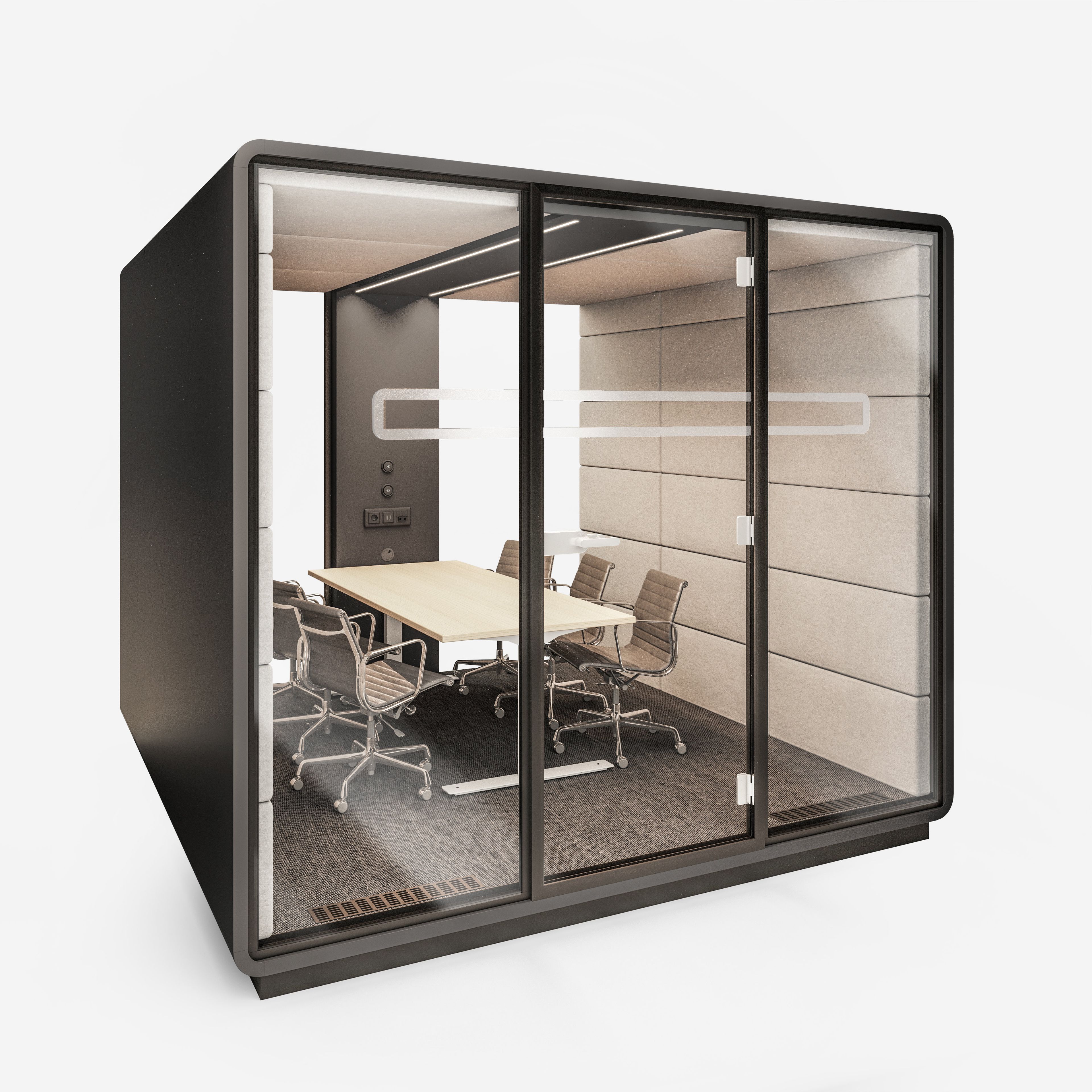 Многосторонняя акустическая офисная кабина со встроенным освещением Mikomax Smart Office Hushoffice ARCH-00059090 - Вид №33