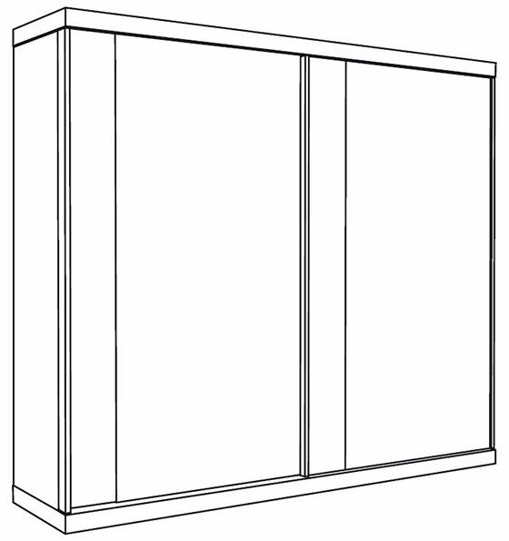 Arvestyle Шкаф-купе из лакированного массива с раздвижными дверцами Prima classe Ks-e800-a - Вид №1