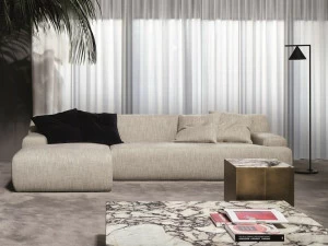 Meridiani Съемный тканевый диван с шезлонгом Norton