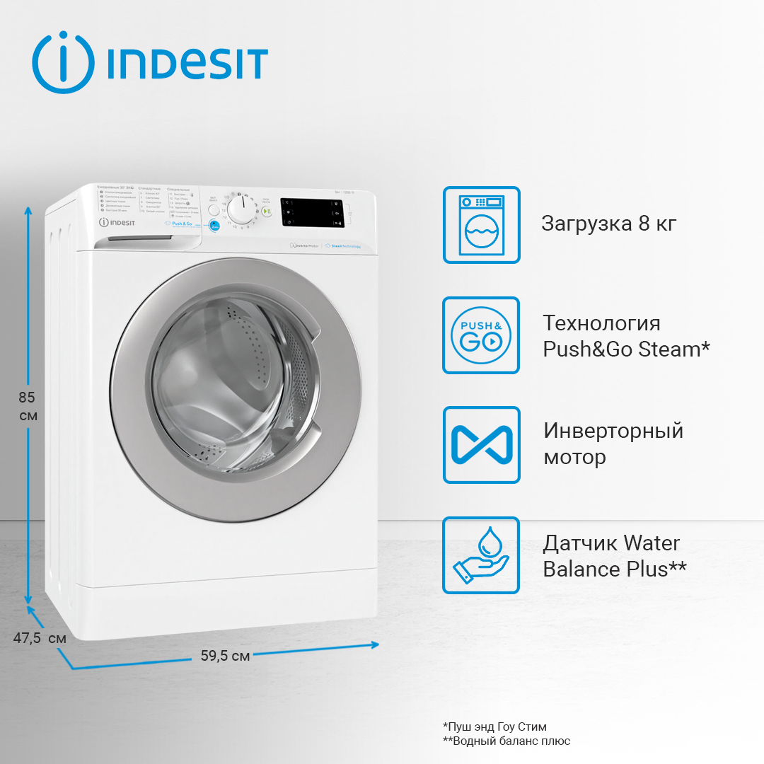 5353887 Стиральная машина Indesit BWSE 81293X WSV RU белый STDN-0099572 - Вид №13