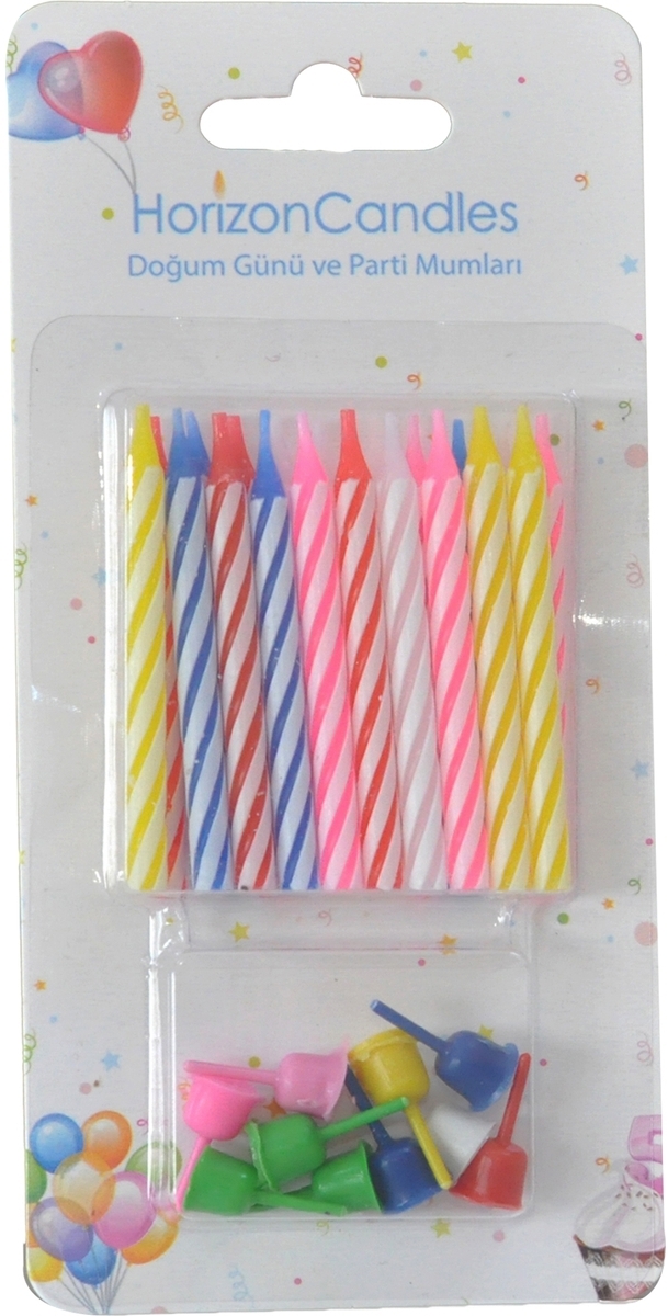 91017911 Свеча Horizon Candles для торта высота 55 мм 20 шт/уп разноцветная STLM-0443318 MIR LIGHT