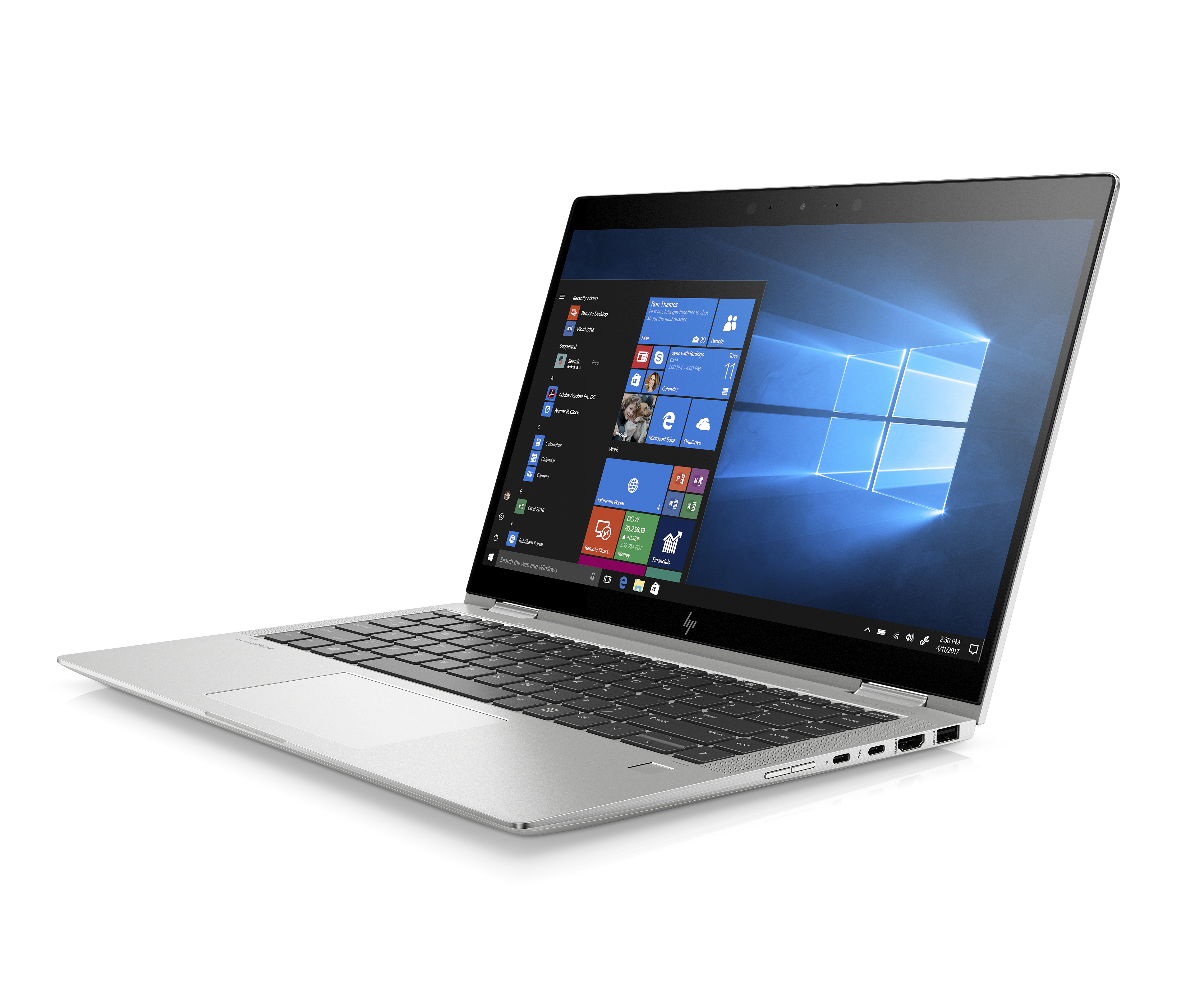 7KN36EA#ACB elitebook x360 1040 g6 14"(1920x1080)/touch/intel core i5 8265u(1.6ghz)/8192mb/256ssdgb/nodvd/int:intel hd graphics 620/lte/3g/67whr/war 3y/1.35kg/metallic grey/w10pro + 1000 nit sure view, pen HP Santreyd  - Вид №1
