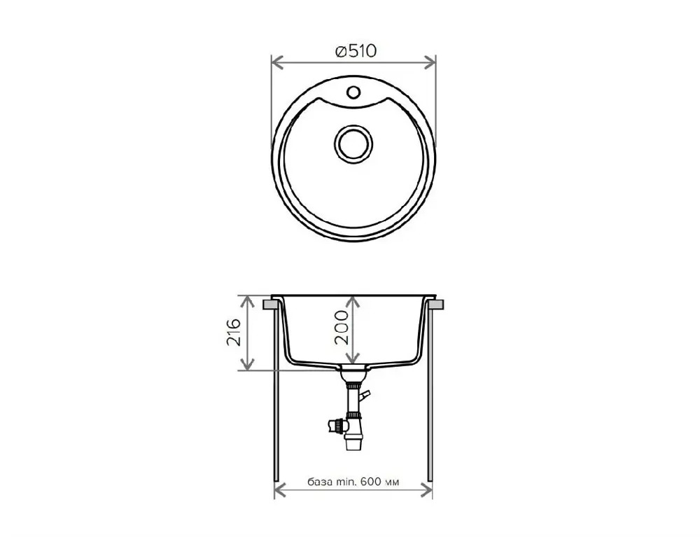 93855626 Врезная мойка Tolero R-108E №102 51x51x20 см искусственный камень цвет бежевый STLM-0883411