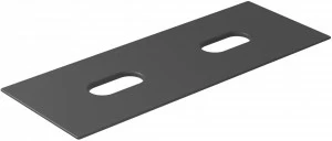 Керамическая полка с двумя отверстиями 121x46 Черный  2054NEMT GALASSIA Tabulae