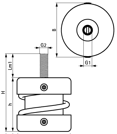 2800201000 VibraTek® MS-M Spring Mount compact spring isolator for light equipment walraven  - Вид №1