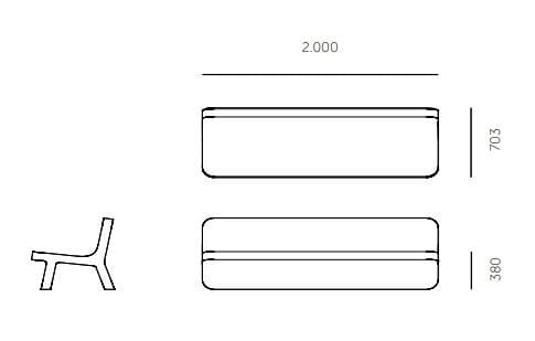 Скамья Cimento® со спинкой Торчелло ARCH-00047603 - Вид №7