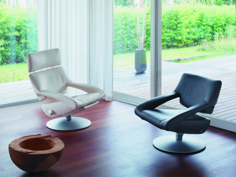 Кожаное кресло с подставкой для ног и подголовником de Sede DS-255 ARCH-00035527 - Вид №3