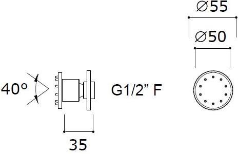 MINA Душевой набор из нержавеющей стали с переключателем Corsivo sun-id-1483162 - Вид №3