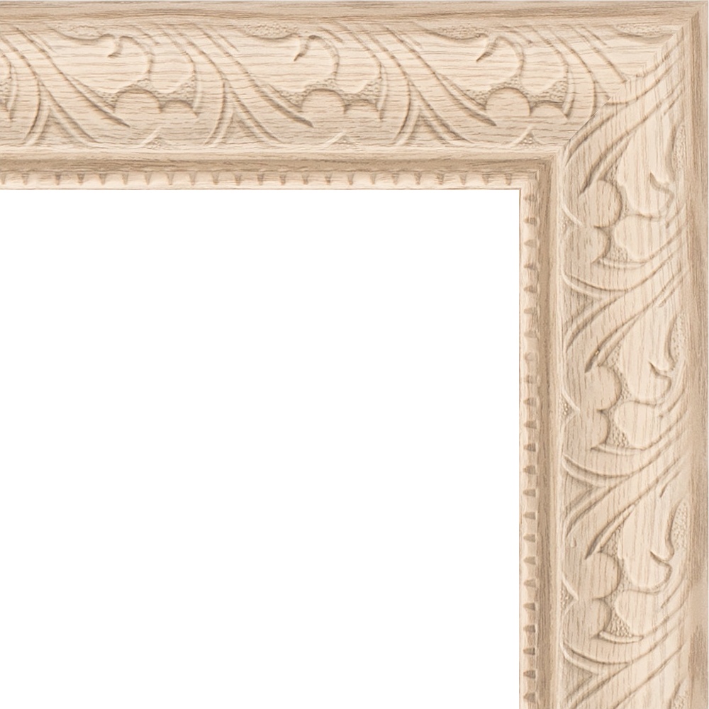 BY 1101 Зеркало в багетной раме - беленый дуб 57 mm EVOFORM Definite - Вид №4