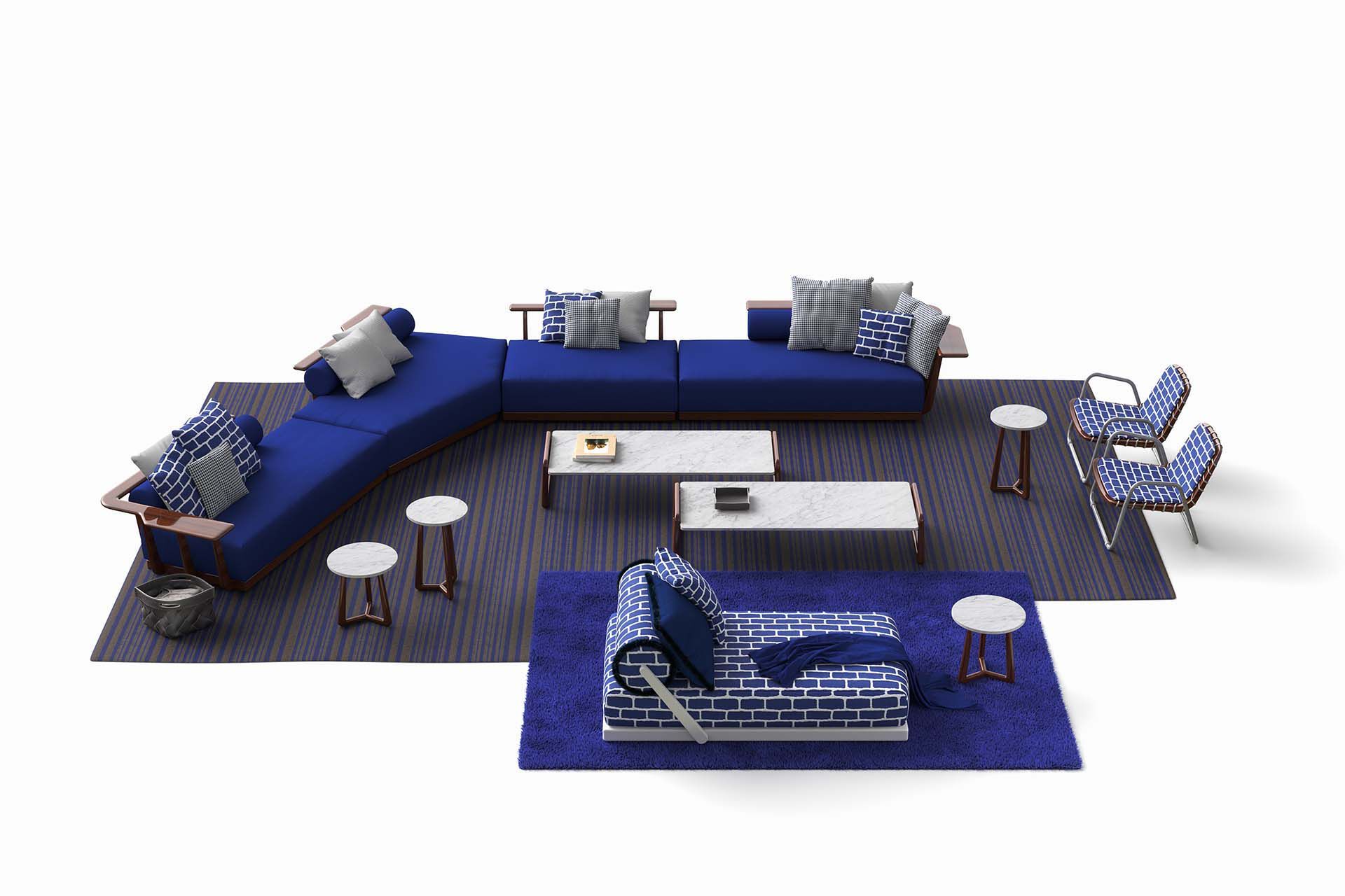 Алюминий и красное дерево сад сани стул Exteta Sunset ARCH-00001759 - Вид №6