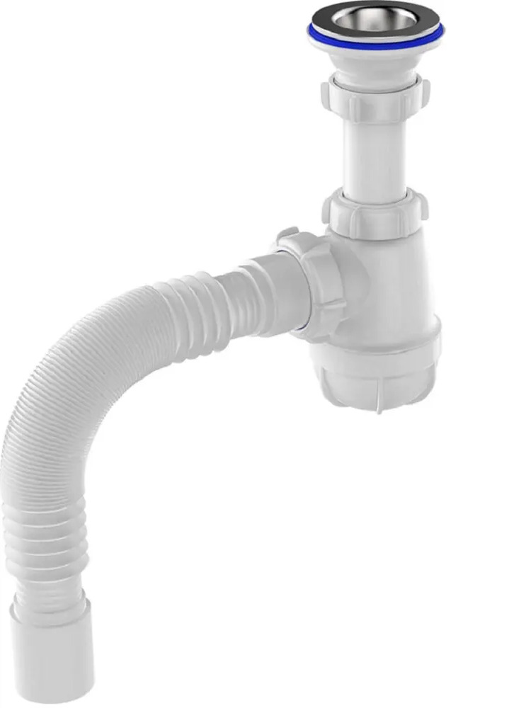 90727090 Сифон для раковины Aquant D40 мм решетка белый STLM-0804532