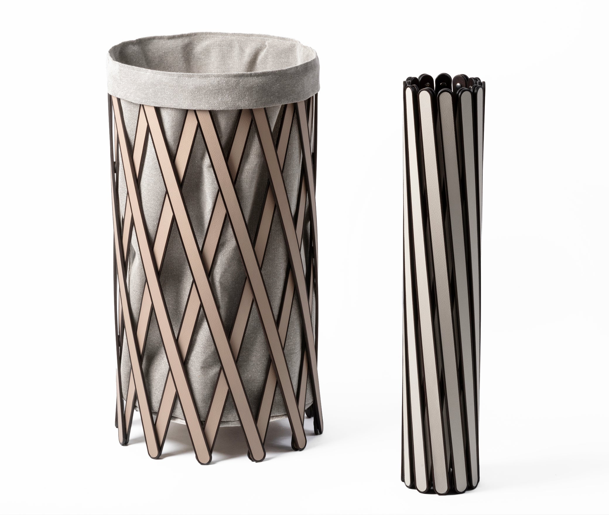 Корзина для белья Safari - Ø 37XH76 см / зернистая кожа_hunter-зеленый Pinetti 00.1505.029.017 - Вид №2