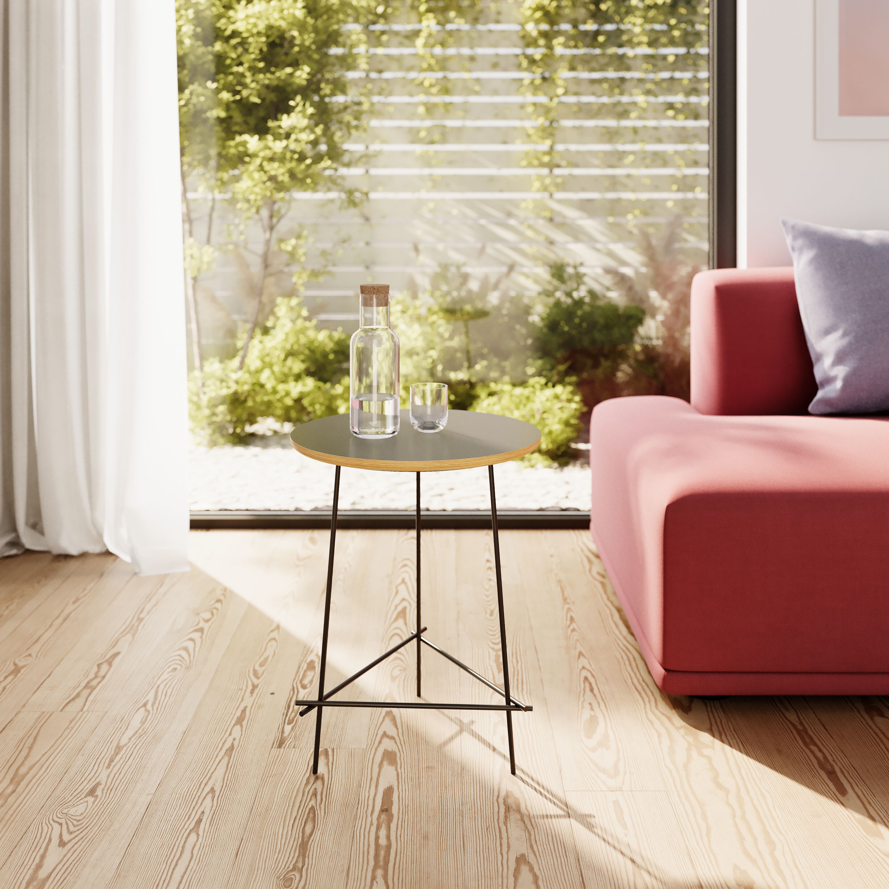 Круглый березовый журнальный столик Müller Small Living ECHO ARCH-00093926 - Вид №3