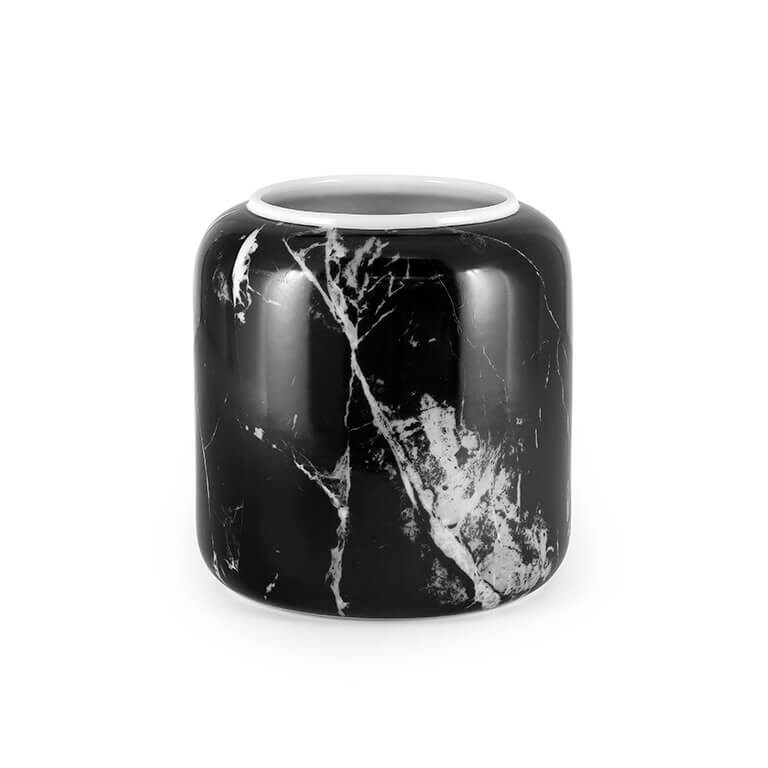 200706-90 ABHIKA ВАЗА ОНИКС ЖИРНЫЙ ЦИЛИНДР BLACK 