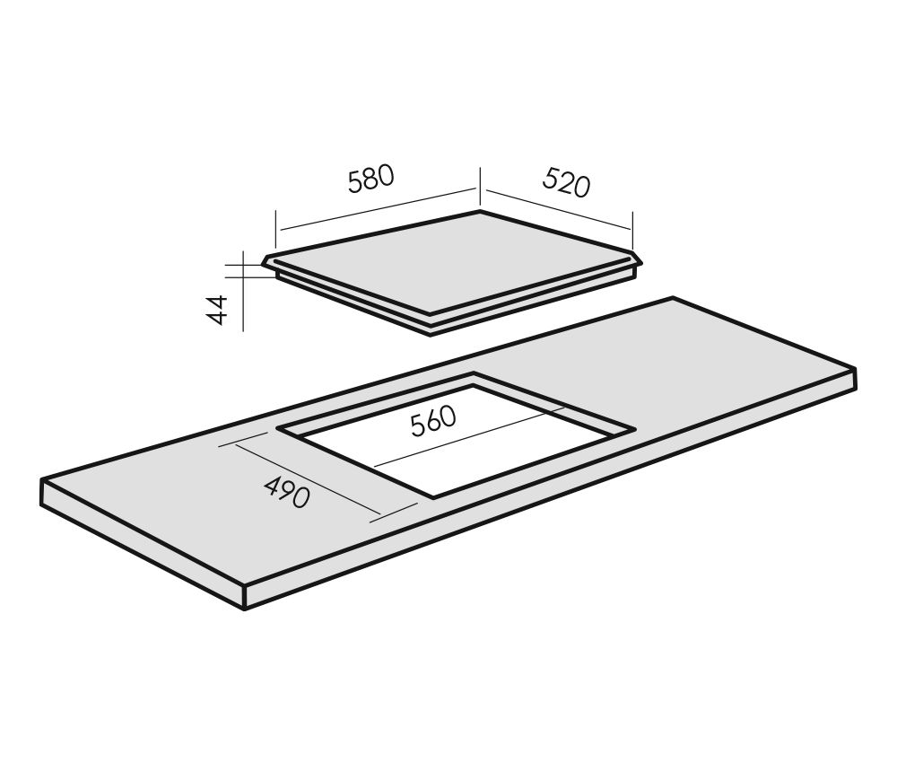 9185561 Газовая варочная поверхность LAUF PG-618BL STDN-0116628 - Вид №5