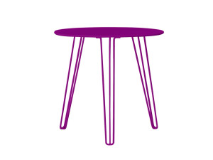 Круглый садовый стол из оцинкованной стали