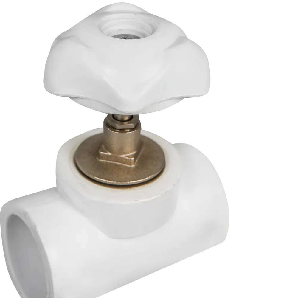 Вентиль запорный РВК PN25 40x40 мм ручка барашек полипропилен STLM-2117303 - Вид №1