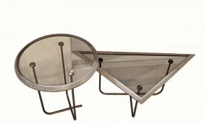 Shake Круглый стеклянный журнальный столик для гостиной Cubic