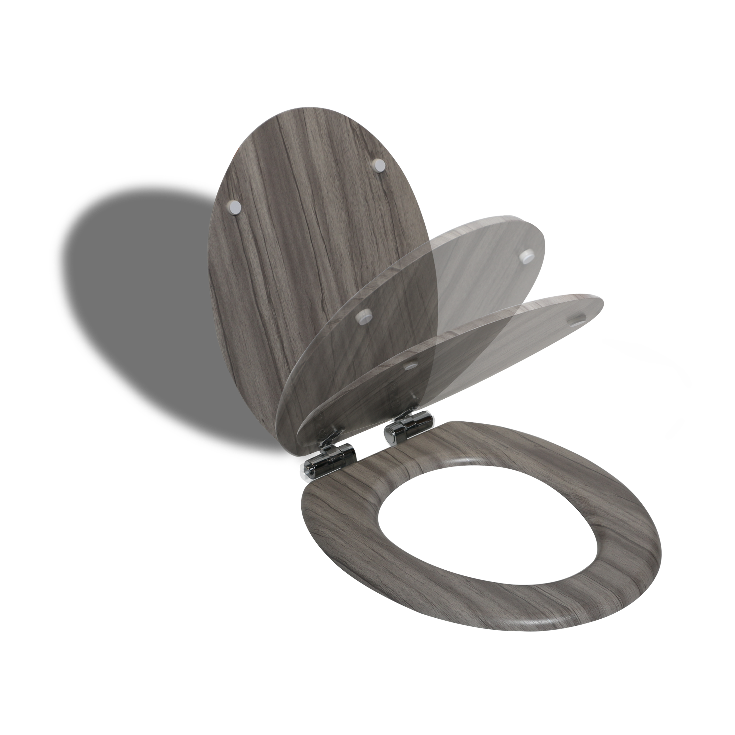 82282379 Сиденье для унитаза Purity овальное цвет серый дуб STLM-0024007 SENSEA  - Вид №5