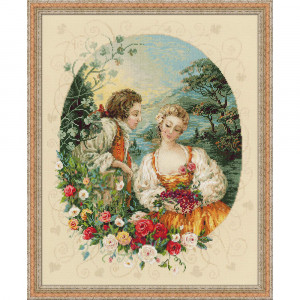 100/047 Набор для вышивания Пастораль 40 х 50 см RIOLIS Premium