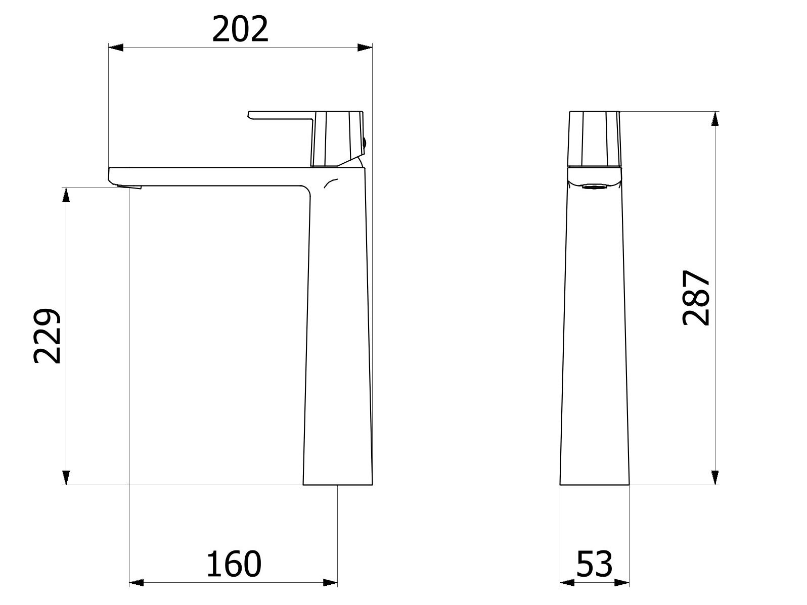 Смеситель для раковины с автоматическим сливом IB Taaac ARCH-00011281 - Вид №1
