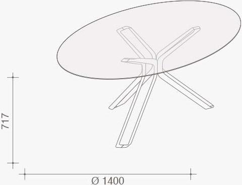 Lema Круглый стеклянный стол sun-id-1457433 - Вид №2