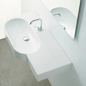 OV125SX101 Подвесная раковина настенная овальная Disegno Ceramica  белая