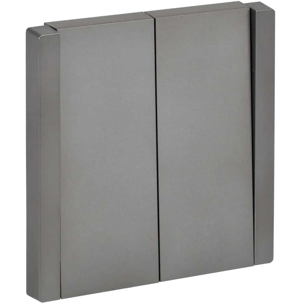 Выключатель встраиваемый IEK Forte&Piano 2 клавиши цвет сталь STLM-2167964