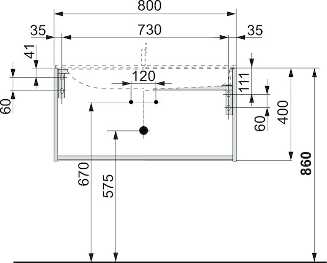32961290000 Тумба под умывальник KEUCO Plan - Вид №2