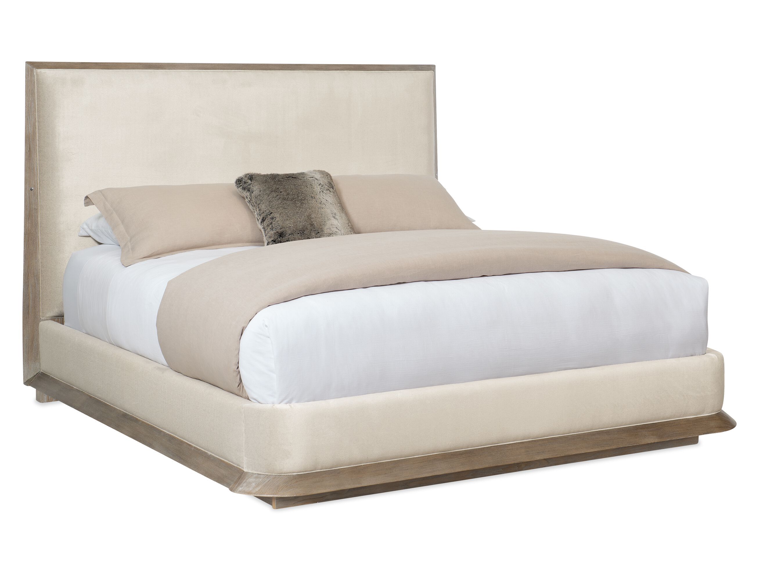 Двуспальная кровать из ткани с мягким изголовьем Caracole THE STAGE IS SET ARCH-00034390 - Вид №1