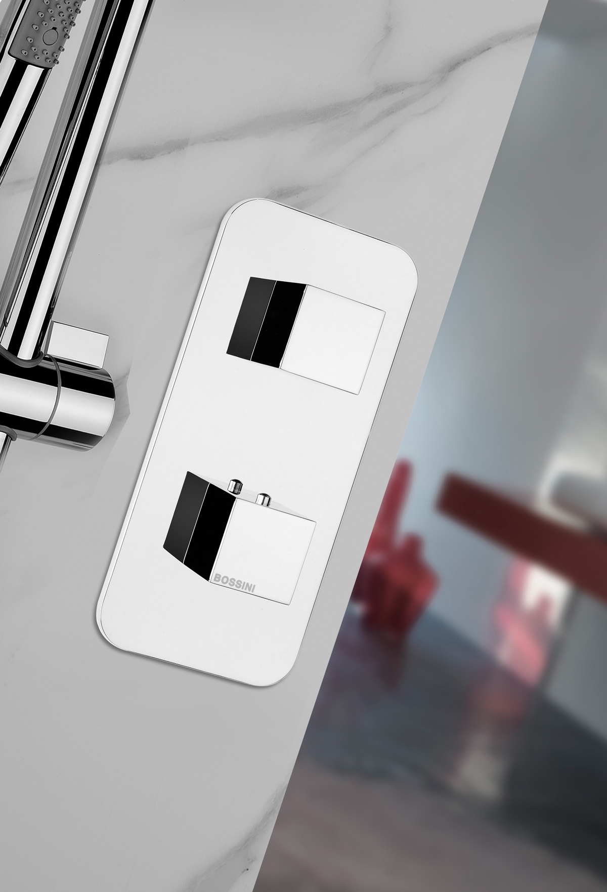 Z032202 + Z030205 000 Смеситель & запорный кран Cube 2 Outlets (with Diverter) HP BOSSINI  - Вид №3