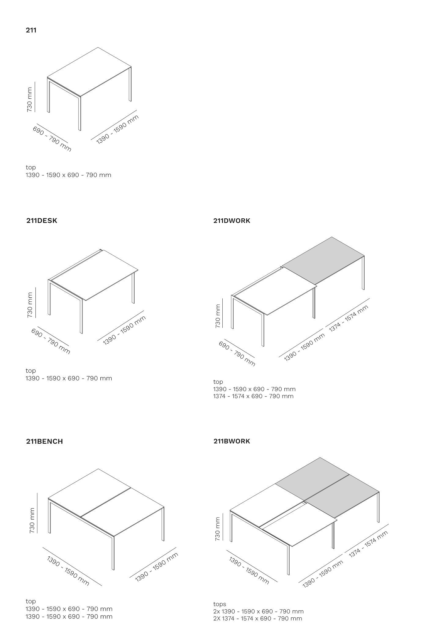 Прямоугольный металлический стол Mara фольга ARCH-00132771 - Вид №15