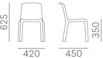 Pedrali Стул детский складной из полипропилена Snow junior 303 jr - Вид №20