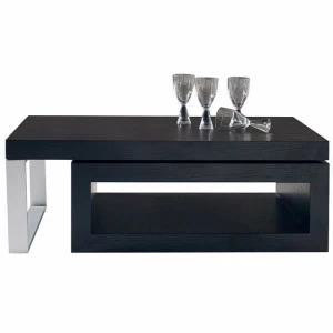 Журнальный столик черный с полкой и металлической ножкой Vision 2 PUSHA PUSHA 062925 Черный