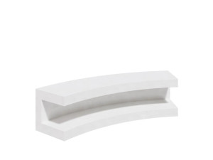 Изогнутая бетонная скамья без спинки