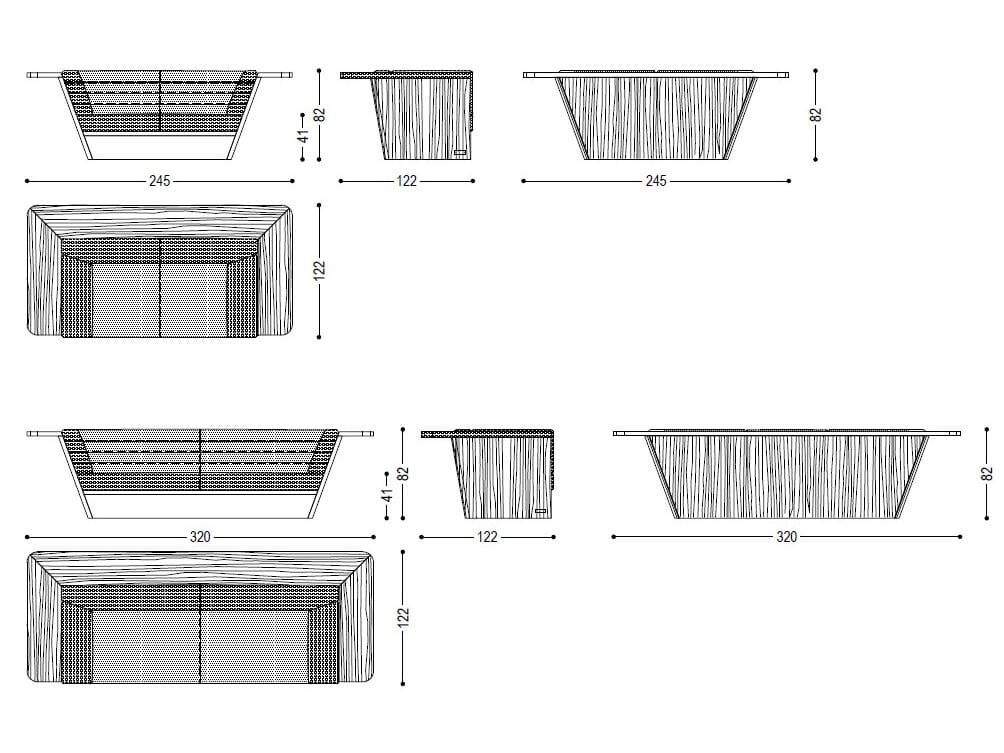 Линейный диван с твердой деревянной рамой Riva 1920 DYNAMIK ARCH-00079456 - Вид №14