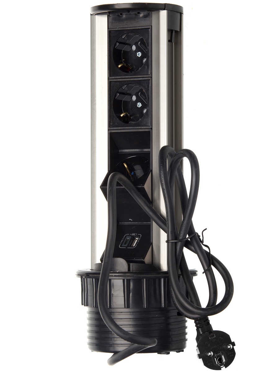 Блок электрических розеток Solo 12006 Black NAVAKO  - Вид №2