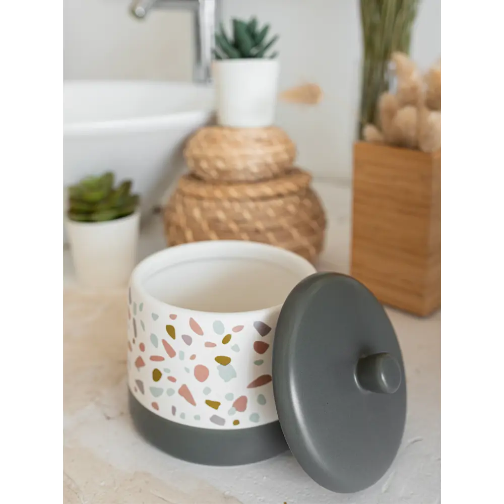 Контейнер для ватных палочек Proffi Home Terrazzo STLM-2022529 - Вид №4