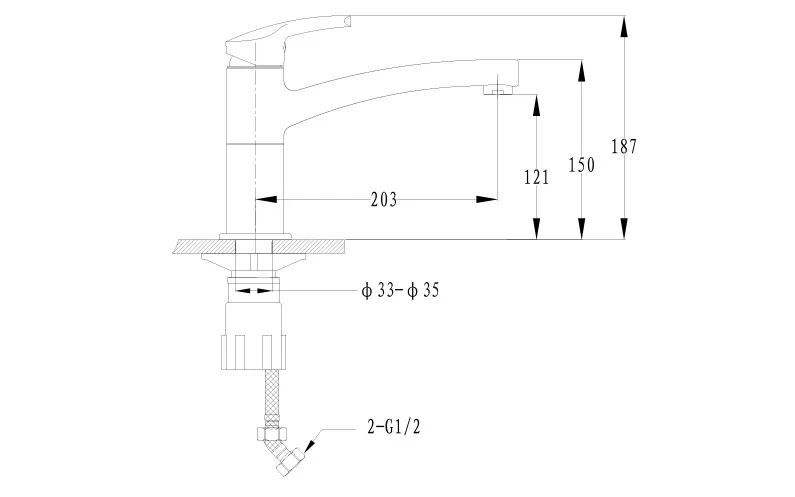 Кухонный смеситель 25235002 крем GranFest Ewigstein - Вид №1